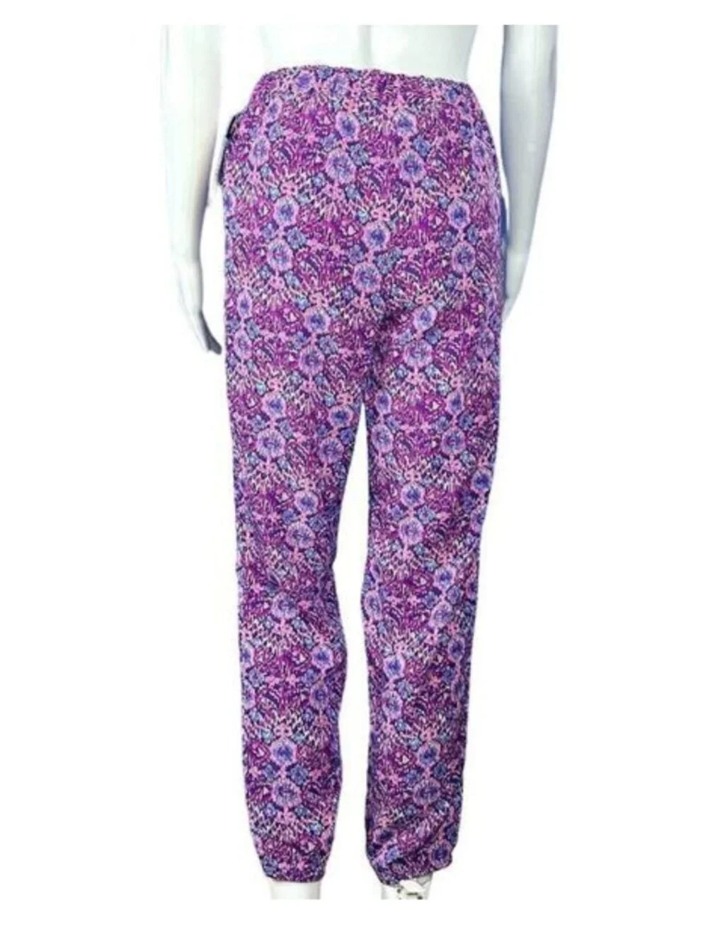 OshKosh Girls Jogger Pants Purple Multicolor Print Size 12 NWT Elastic Waist